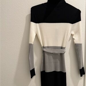 Derek Heart Black Ribbed Sweater